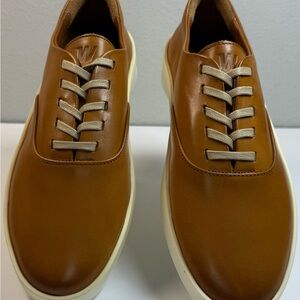 Wolf & Shepherd Unisex Brown Leather Sneakers